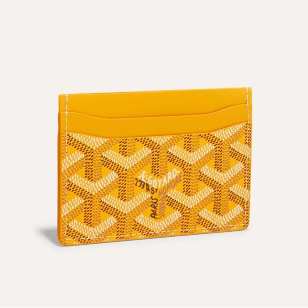 NWT Goyard Saint-Sulpice Card Wallet - Yellow